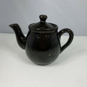 Single Serve Brown Glaze Tea Pot Country Farmhouse Cottage Core Vintage